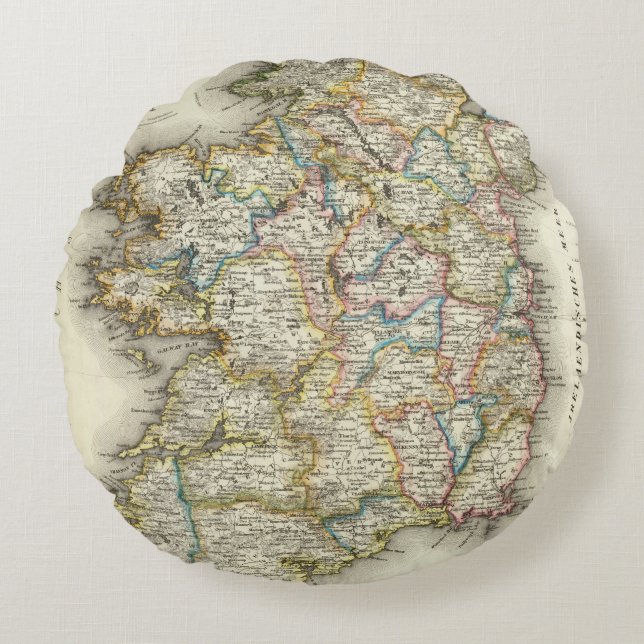 Ierland 13 rond kussen (Voorkant)