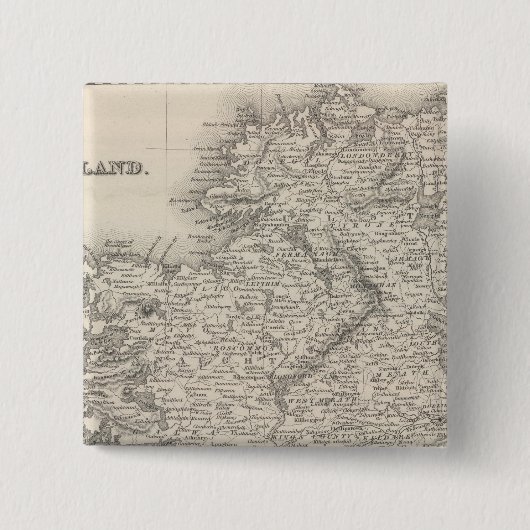 Ierland 14 vierkante button 5,1 cm (Voorkant)