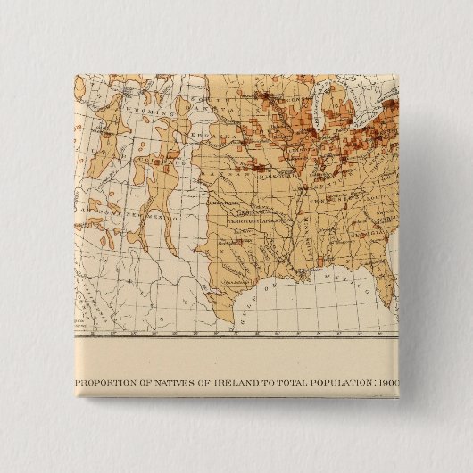 Ierland 1900 vierkante button 5,1 cm (Voorkant)