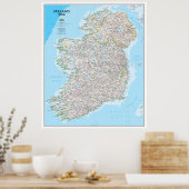 "Ierland: 2011/heute - Details lierte Landkarte .. Poster (Keuken)