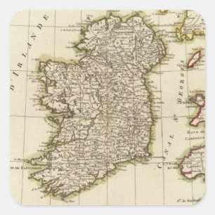 Ierland 3 vierkante sticker