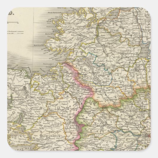 Ierland 4 vierkante sticker (Voorkant)