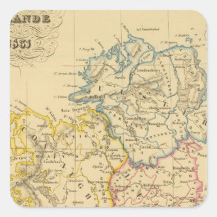 Ierland 5 vierkante sticker