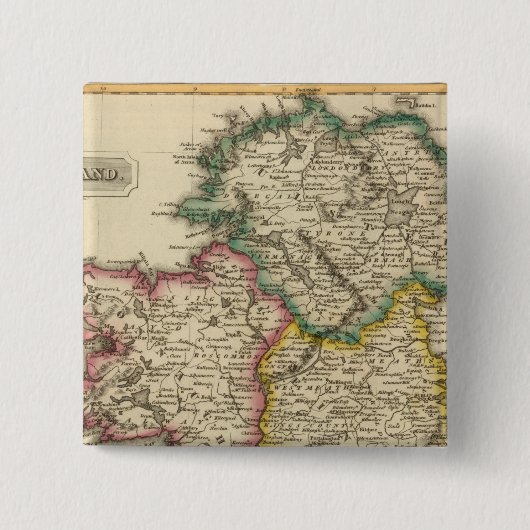 Ierland 7 vierkante button 5,1 cm (Voorkant)