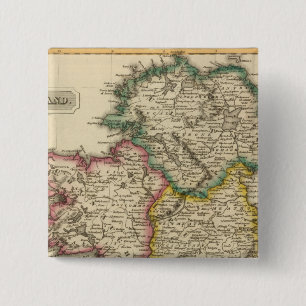 Ierland 7 vierkante button 5,1 cm