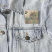 Ierland 7 vierkante button 5,1 cm (In situ)