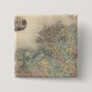 Ierland 7 vierkante button 5,1 cm