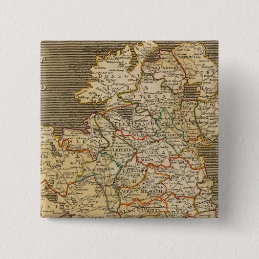 Ierland 8 vierkante button 5,1 cm (Voorkant)