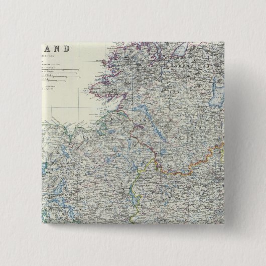 Ierland 9 vierkante button 5,1 cm (Voorkant)