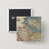 Ierland 9 vierkante button 5,1 cm (Voorkant /achterkant)