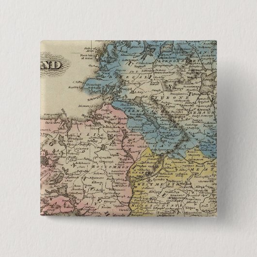 Ierland 9 vierkante button 5,1 cm (Voorkant)