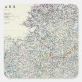 Ierland 9 vierkante sticker (Voorkant)