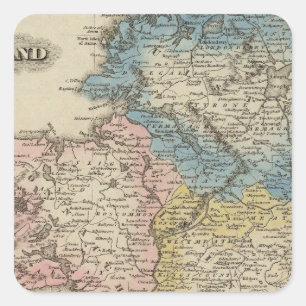 Ierland 9 vierkante sticker