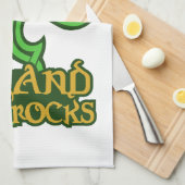 Ierland aangepaste keukenhanddoek (Quarter Fold)