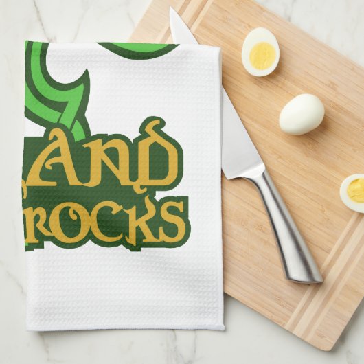 Ierland aangepaste keukenhanddoek (Quarter Fold)