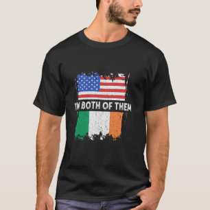 Ierland Amerika VS Ik ben beiden Ierse roots I T-shirt