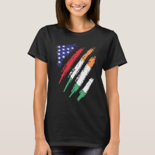 Ierland Amerikaans gekweekte vlag USA Patriot-erfg T-shirt