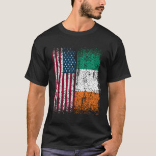 Ierland Amerikaanse vlag Amerikaans geboren Iers e T-shirt