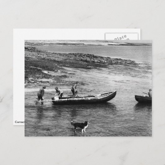  Ierland, Aran Island Currach Boats Briefkaart (Voorkant / Achterkant)