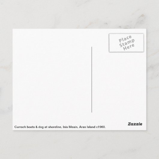  Ierland, Aran Island Currach Boats Briefkaart (Achterkant)