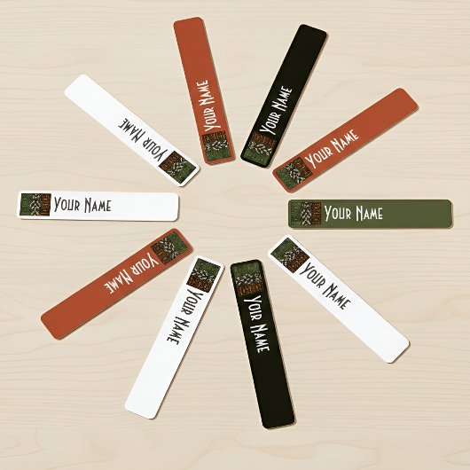 Ierland Art Deco Vlag | Waterdichte Naamlabel Labels