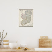 Ierland Atlas-kaart Poster (Keuken)