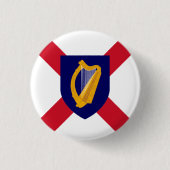 Ierland Badge - Cross & Harp Shield Ronde Button 3,2 Cm (Voorkant)