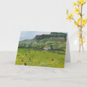 Ierland, Benbulben, Iers Wenskaart Kaart (Gele Bloem)