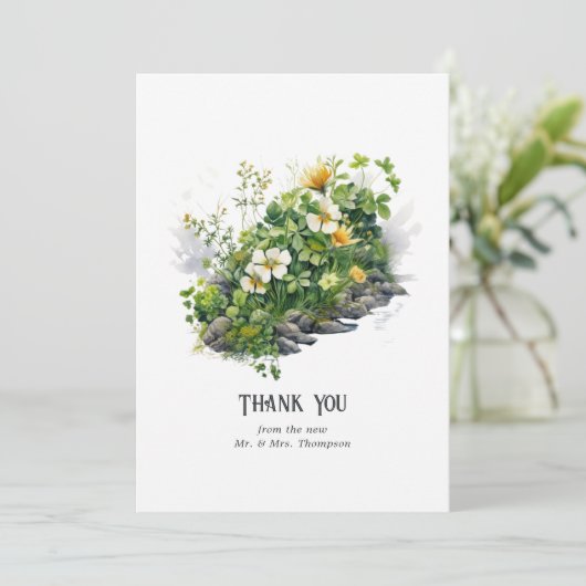 Ierland Bestemming Bruiloft Bedankkaart (Staand voorkant)