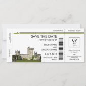 Ierland boarding pass Save the Date Invitations (Voorkant)