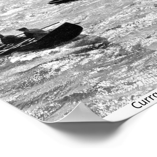 Ierland, boten voor de kust van het eiland Inishee Poster (Hoek)