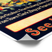 Ierland Bray Vintage Travel Poster teruggezet (Hoek)