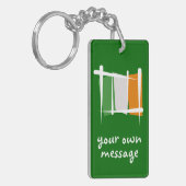 Ierland Brush Flag Sleutelhanger (Voorkant Links)