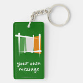 Ierland Brush Flag Sleutelhanger (achterkant)