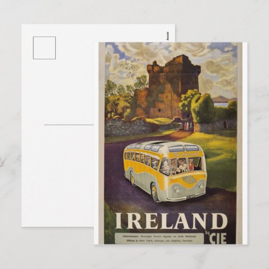 Ierland busreizen met CIE  Irish travel Feestdagenkaart (Voorkant / Achterkant)