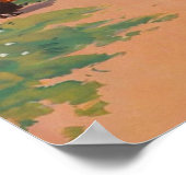 Ierland, caravan gaat door op de dorpsweg poster (Hoek)