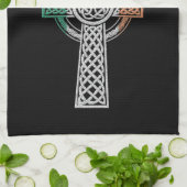 Ierland Celtic Cross Towel Theedoek (Gevouwen)