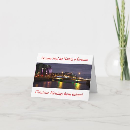 Ierland Christmas Blessings, Iers wenskaart Feestdagen Kaart (Voorkant)