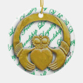 Ierland Claddagh, Irish kerstversient Keramisch Ornament (Voorkant)