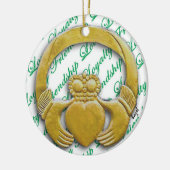 Ierland Claddagh, Irish kerstversient Keramisch Ornament (Links)