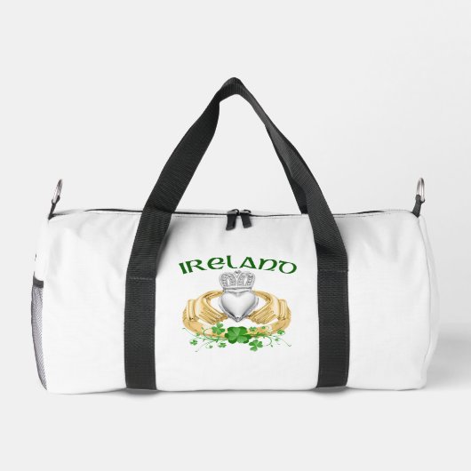 Ierland Claddagh Ring & Shamrocks gepersonaliseerd Plunjezak (Achterkant)