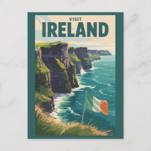 Ierland Cliffs of Moher Illustratie Reis Kunst Briefkaart