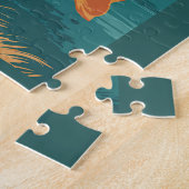 Ierland Cliffs of Moher Illustratie Reis Kunst Legpuzzel (Zijkant)