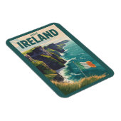 Ierland Cliffs of Moher Illustratie Reis Kunst Magneet (Rechterzijde)