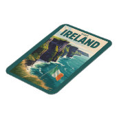 Ierland Cliffs of Moher Illustratie Reis Kunst Magneet (Linkerzijde)