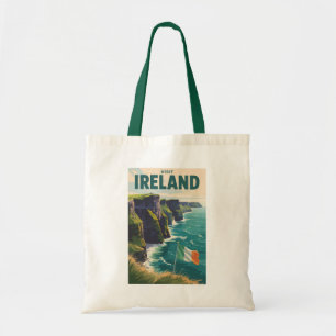 Ierland Cliffs of Moher Illustratie Reis Kunst Tote Bag