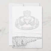 Ierland Cliffs of Moher & Irish Claddagh Ring Invi Kaart (Achterkant)