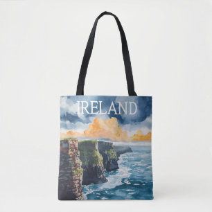 Ierland Cliffs of Moher Vintage Reis Tote Bag