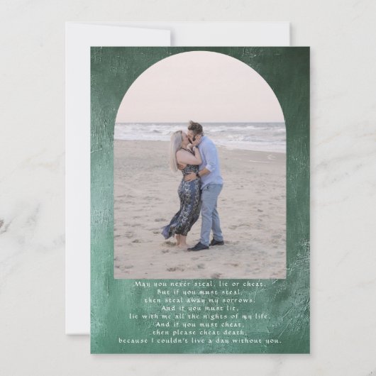 Ierland Cliffs of Moher Wedding Invitation Kaart (Achterkant)