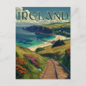 Ierland Coastline Vintage Travel Briefkaart (Voorkant)